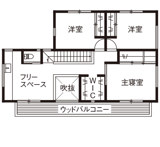 優建築工房 【2000万円台/平塚/間取り図有】シンプルな設計は美しさと合理性の象徴。予算内でこだわりを充実の間取り図（4LDK）2階