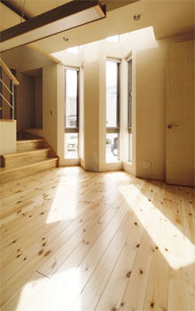 IDEAL HOME　アイデアルホーム（カスタムホーム） 【1000万円台/新築/約30坪】採光は十分、外からの視線は遮る高級感のある間取り設計「斜線壁とジグザグ窓」の建築実例画像2