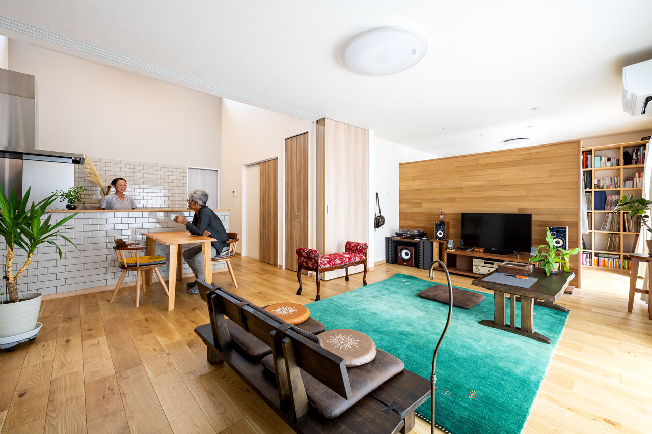 ＱＬＡＳＨＩＳＡ　高草木工務店 【伊勢崎市｜造作洗面台｜店舗併用住宅｜平屋】夫婦2人だけの趣味と仕事のセカンドライフ満喫の平屋の建築実例画像6