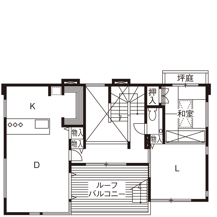 エソラ（アプローズデザイン） 【兵庫県/2000万円台/宝塚市/間取り図有】土地探しからのサポートで街の眺望を楽しめる理想のおうちを実現の間取り図（6DK＋L）2階