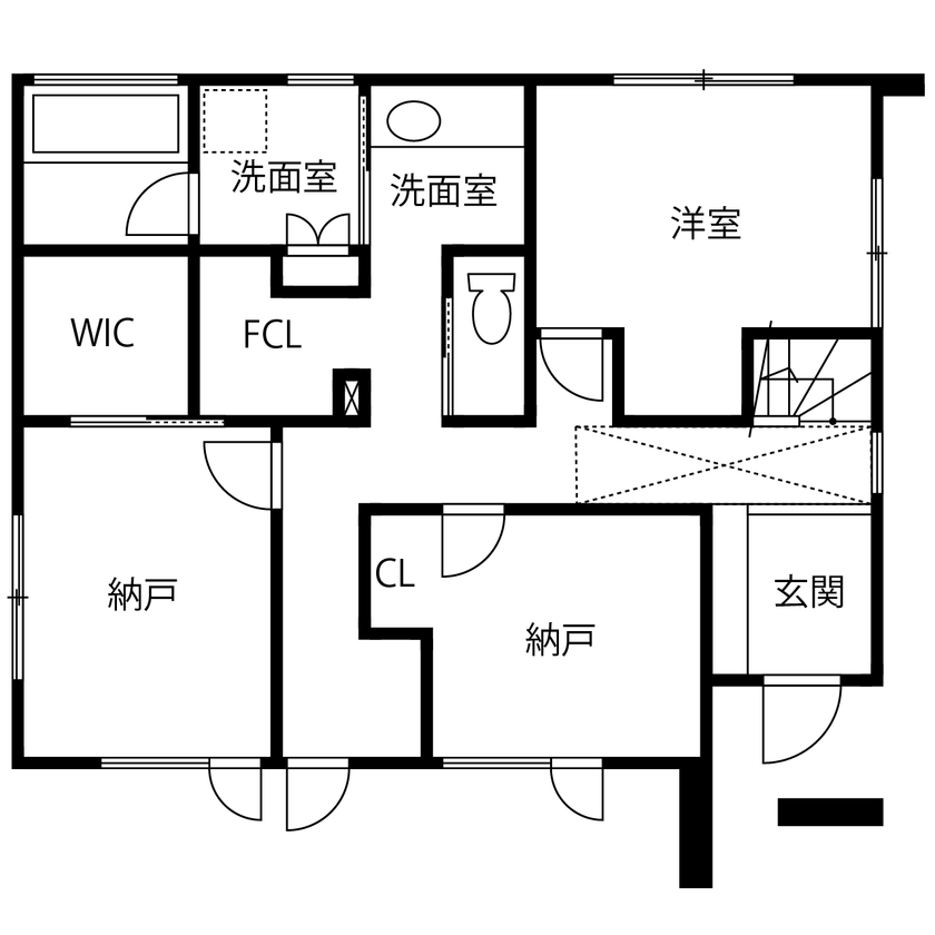 エソラ（アプローズデザイン） 【西宮市／3000～3500万円／間取り図有】2階リビングからの絶景を楽しむ。土地探しから叶えたマイホームの間取り図（３LDK＋S）1階