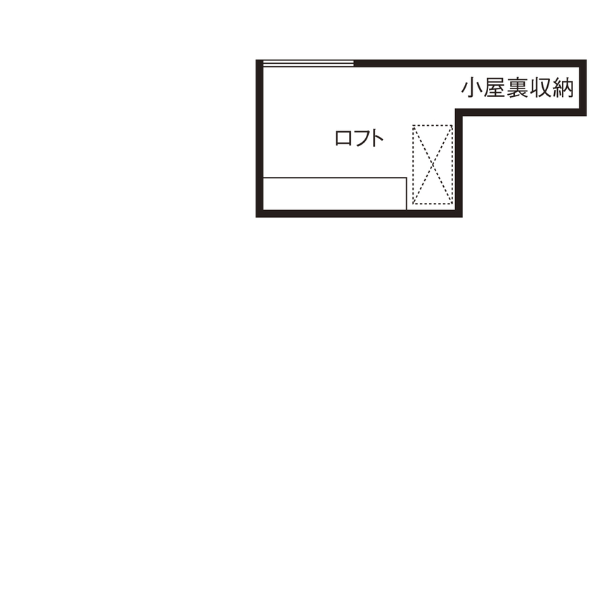 CASA LABO（カーサラボ） by ショーナン・ホーム 【瀬戸市｜30坪未満の平屋｜2000万円台】真冬も短パンでOK「節電効果も大満足！全館空調みたいに快適です」の間取り図（3LDK）ロフト階