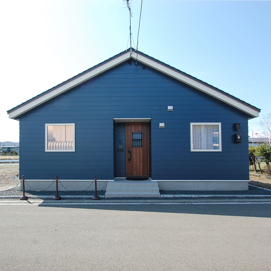 イワクラホーム 【栗山町/4人家族（子ども2人）/4LDK間取図有】家族４人がのびのび暮らせる生活動線の良い平屋の住まいの建築実例画像