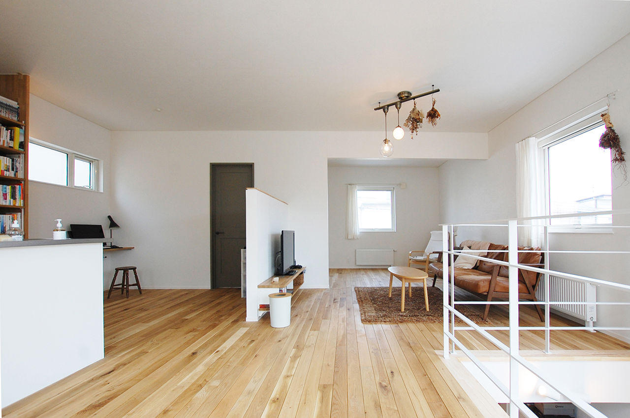 イワクラホーム 【札幌市/2階リビング/3LDK間取図有】20代の夫婦が建てたオープンな2階リビングの家の建築実例画像