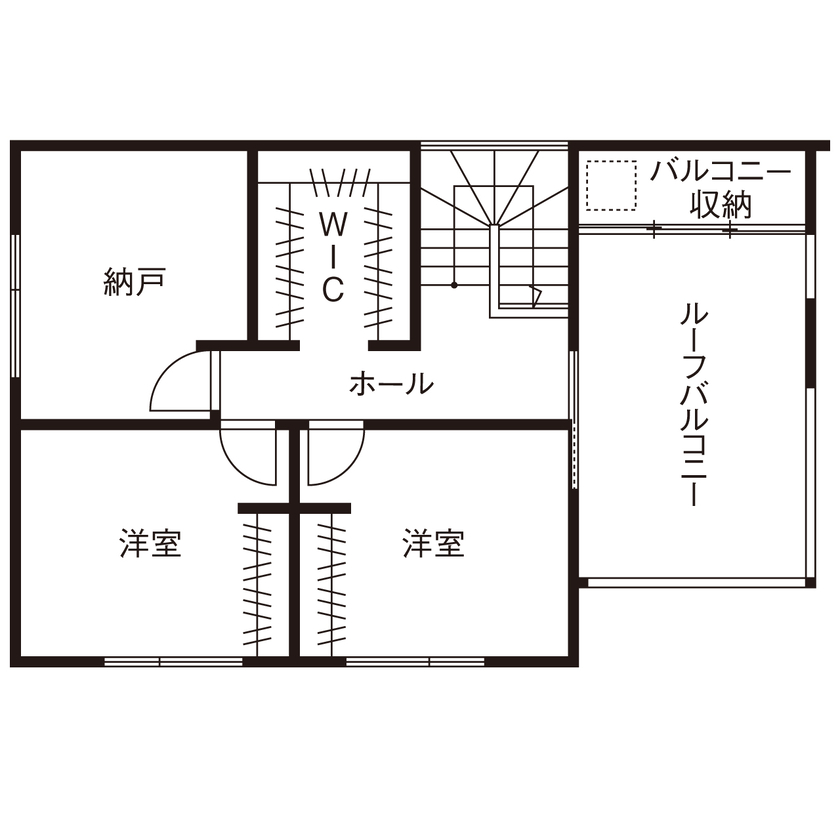 ROOTS 【越谷市/3階建て/間取り図】22.9坪の狭小地とは思えないほど広く開放的！ルーフバルコニー付きの住まいの間取り図（3LDK）3階