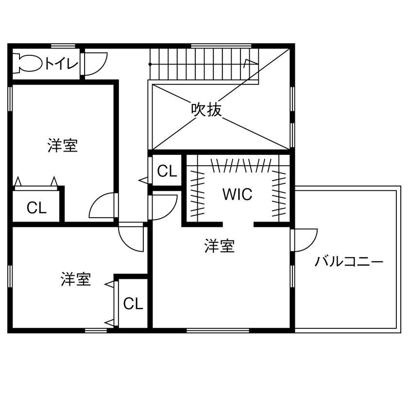 studio＊mag（スタジオマグ） 【1000万円台/32坪/間取り図/インナーガレージ】ワクワクが満載のバイクガレージを遊び尽くす！の間取り図（3LDK）2階