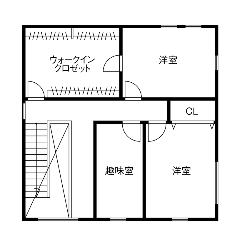 studio＊mag（スタジオマグ） 【1000万円台/30坪/間取り図/シンプル＆キューブ】人気のプロダクトをアレンジして大人スタイルで暮らすの間取り図（3LDK）2階