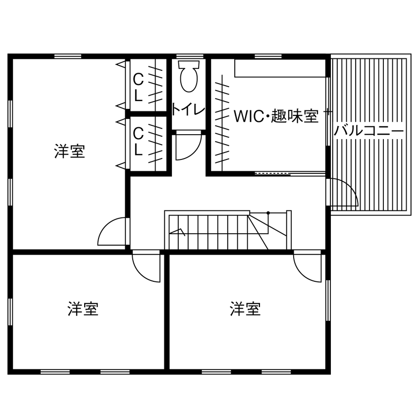 studio＊mag（スタジオマグ） 【1000万円台/32坪/間取り図/ウッドデッキ・スキップフロア】シンプルなキューブの中身は個性と楽しさ満載!の間取り図（4LDK）2階