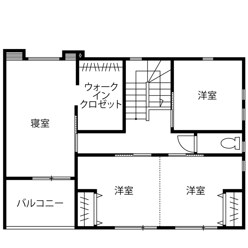 花みずき工房 【静岡｜G2グレード｜間取図あり】高断熱×太陽光発電、天然素材を多用した優しく高性能なデザイン住宅の間取り図（4LDK）２階