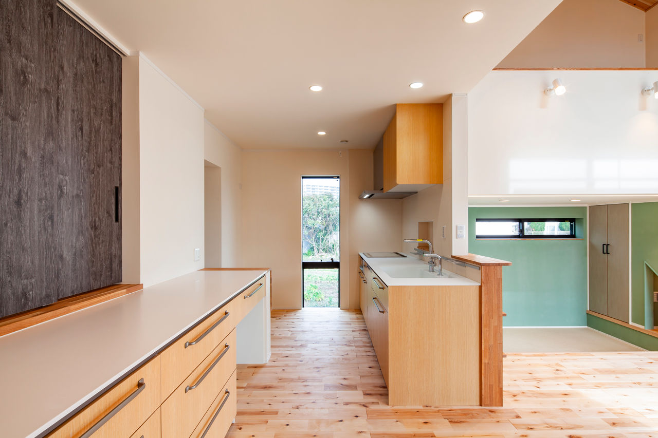 丸山建設（Ｅ‐ＨＯＭＥ一級建築士事務所） 【愛知県/2000万円台/スキップフロア/間取図】吹抜け&スキップフロアにワクワク！居心地のいいオシャレな家の建築実例画像5