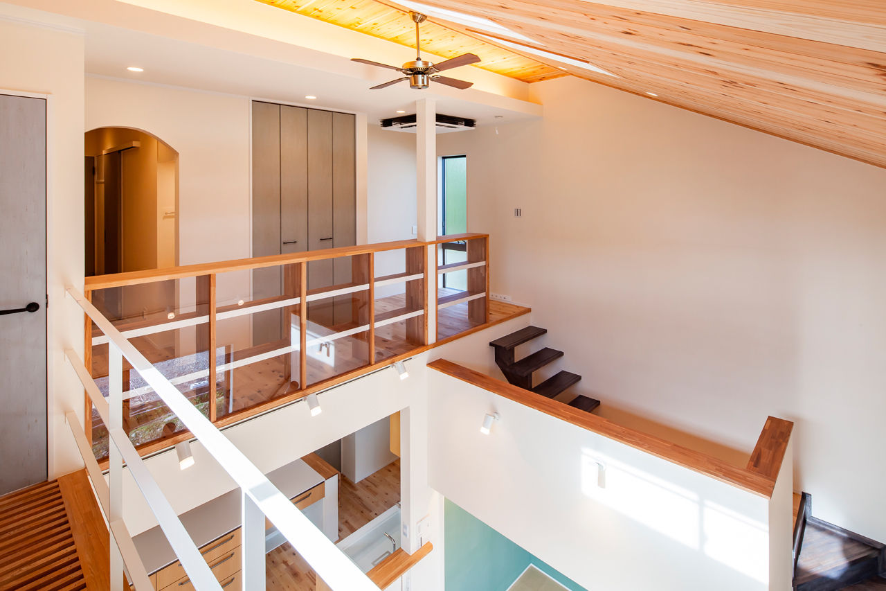 丸山建設（Ｅ‐ＨＯＭＥ一級建築士事務所） 【愛知県/2000万円台/スキップフロア/間取図】吹抜け&スキップフロアにワクワク！居心地のいいオシャレな家の建築実例画像6