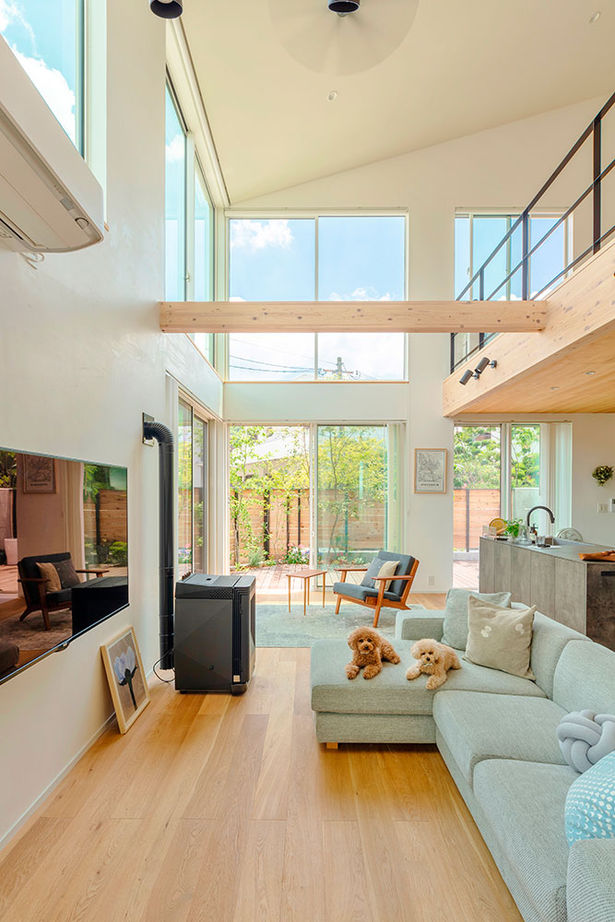 じょぶ 【奈良/4000万円台/50坪台】SE構法。耐震等級３を保ちながら、ガラス張り×吹抜けでダイナミックな開放感をの建築実例画像3