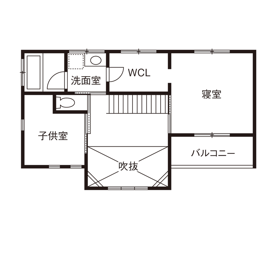 じょぶ 【間取り図有/20坪台】森の中に佇むようなナチュラルな住まい。築年数を経て、より一層増した味わいも魅力の間取り図（3LDK）2階