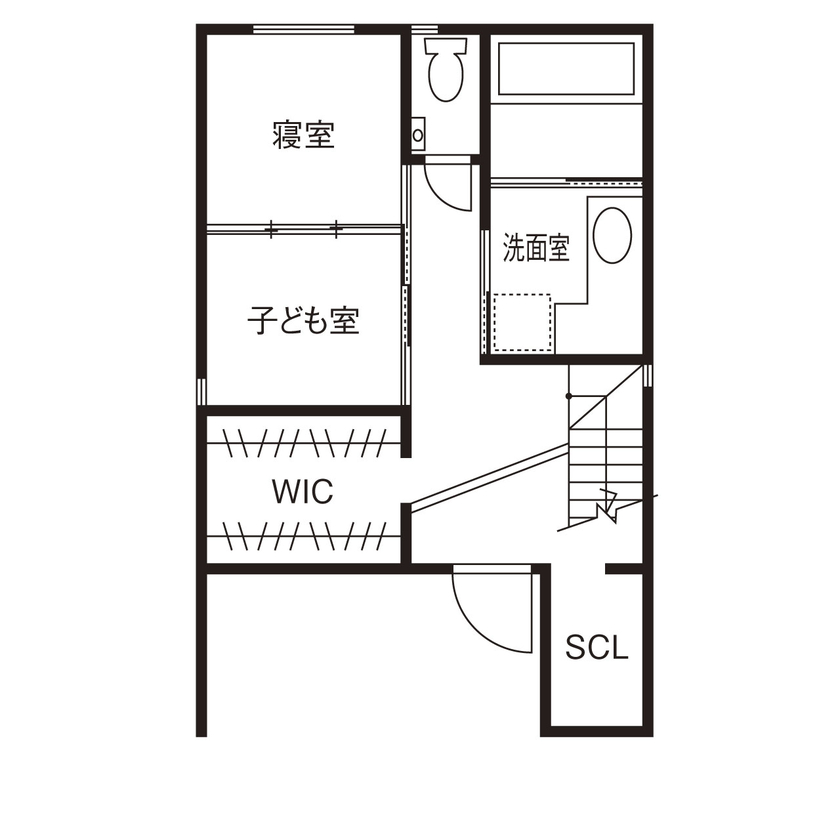 じょぶ 【大阪/2000万円台/狭小3階建/20坪台/間取図有】開放感に包まれて家族それぞれの時間や団らんを楽しむ家の間取り図（4LDK）1階