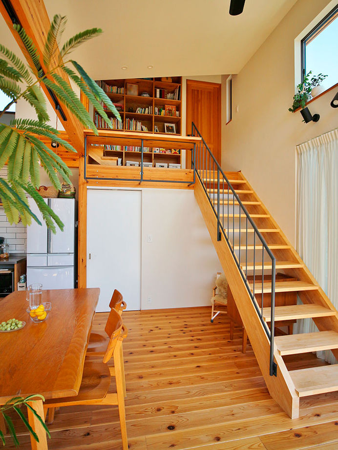 じょぶ 【兵庫/3000万円台前半/間取図有/20坪台】SE構法の特性を活かして叶えた大空間が心地いい、平屋風の住まいの建築実例画像8