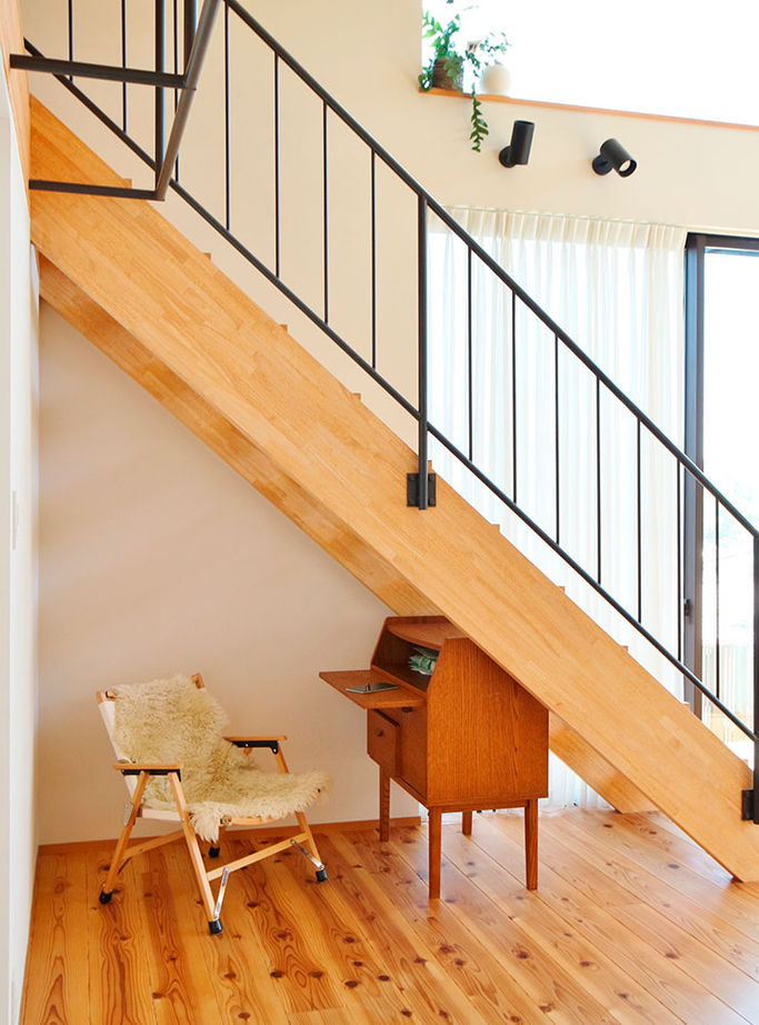 じょぶ 【兵庫/3000万円台前半/間取図有/20坪台】SE構法の特性を活かして叶えた大空間が心地いい、平屋風の住まいの建築実例画像9