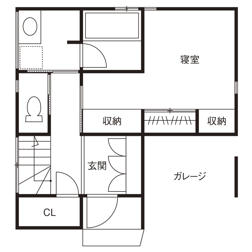 じょぶ 【兵庫/2000万円台後半/狭小/間取り図有】19坪の敷地でも明るく広がりが感じられ、デザインも納得の家をの間取り図（4LDK）1階