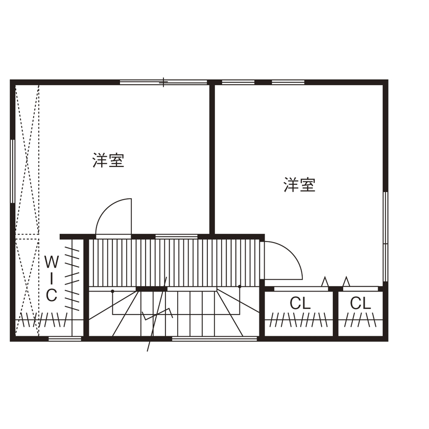 アットナチュレ 【1000万円台/23坪/間取り図/3階建て/屋上】敷地15.5坪!狭小地に叶えたミニマルなきれいめナチュラルハウスの間取り図（3LDK）2階