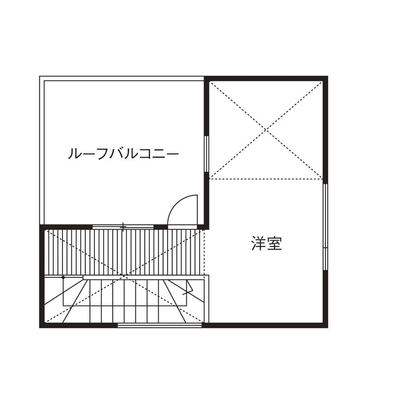 アットナチュレ 【1000万円台/23坪/間取り図/3階建て/屋上】敷地15.5坪!狭小地に叶えたミニマルなきれいめナチュラルハウスの間取り図（3LDK）3階