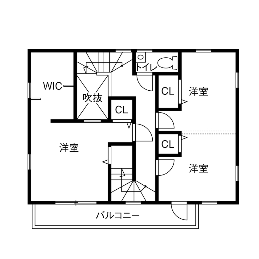アットナチュレ 【1000万円台/28坪/間取り図/スキップフロア】こだわりのハンドメイドが満載！ブルックリンカフェスタイルの間取り図（3LDK＋ロフト）2階