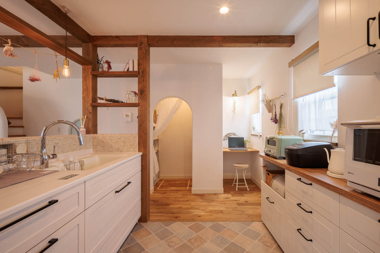 アットナチュレ 【1000万円台/33坪/間取り図/ハンドメイド】無垢床の傷が味わいになる未来まで可愛い正統派ナチュラルな家の建築実例画像6