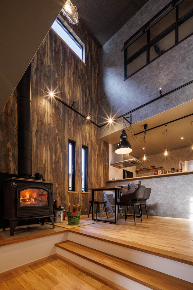 アットナチュレ 【1000万円台/28坪/間取り図/土間/吹き抜け/スキップフロア】薪ストーブ＆ヴィンテージ系ナチュラルハウスの建築実例画像2