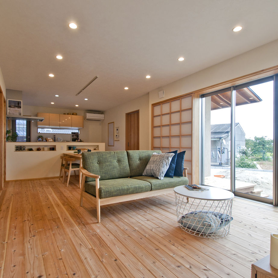 THE HAUS ザハウス ★間取りあり【平屋＋4LDK＋大開口】効率の良い間取りと、外とのつながりを持たせた和モダン平屋の建築実例画像4