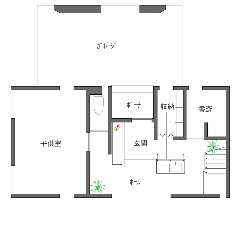 ALTS DESIGN OFFICE（アルツ　デザイン　オフィス） 《滋賀県甲賀市》好きな素材をたくさん取り入れた、「永く愛着の持てる表情豊かな住まい」を│間取り図ありの間取り図（3LDK）1階
