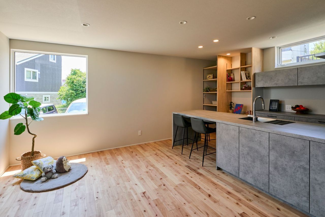 ゲート（R+house春日井） 【32坪/3000万円台/スケルトン階段】おしゃれキッチンとランドリールームのある家の建築実例画像6