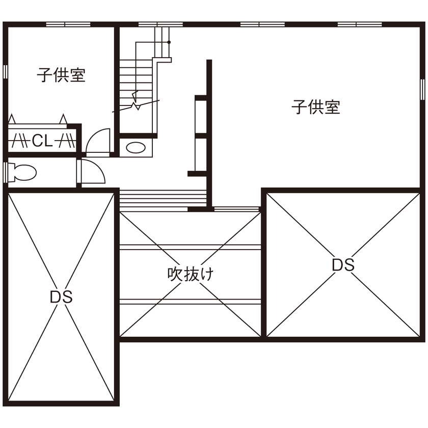 パルコホーム 【間取り図有/2000万円台前半】1階で生活が完結する平屋ベースの5LDK。子育て＆家事ラクの工夫満載の間取り図（5K以上）2階
