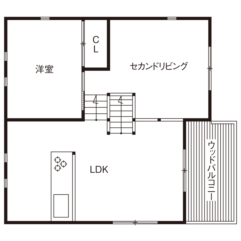 パルコホーム 【間取り図有/スキップフロア】趣味のスペースなど家族が思い思いに楽しい時間を過ごせる家の間取り図（3LDK）2階