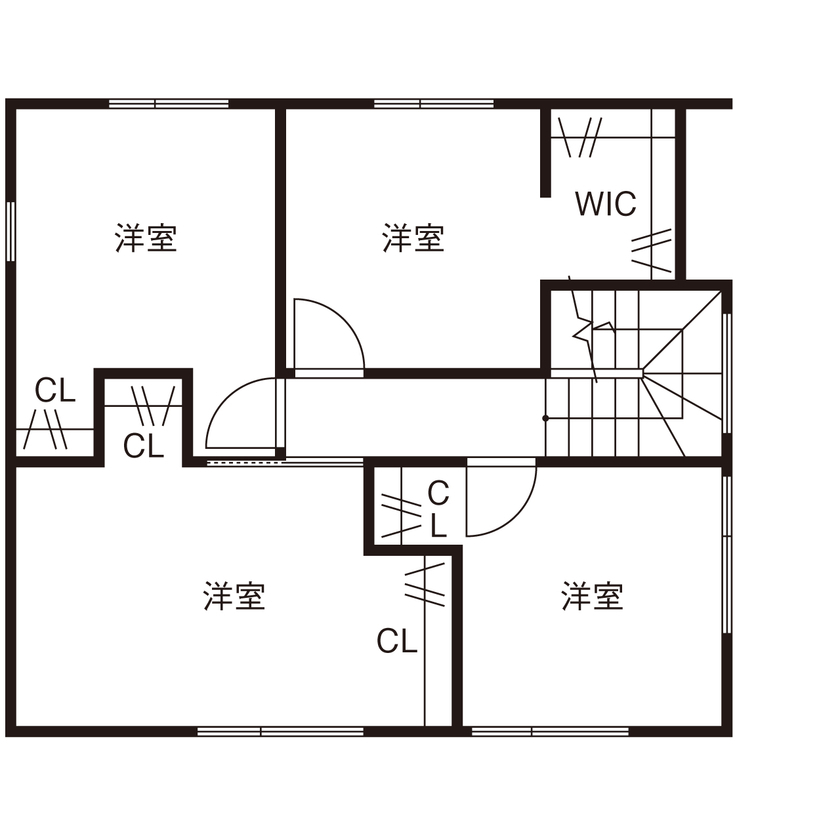 パルコホーム 【間取り図有/1000万円台後半】間取りもデザインも「ほしい」が全部詰まった、コスパのいい規格住宅の間取り図（4LDK）2階