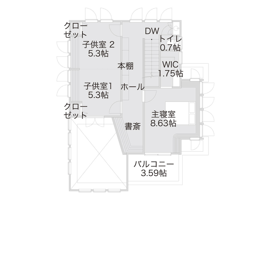 新進建設 【4000万円】時代を経ても価値はそのまま。三世代が住み継げる家/２台分のガレージ／家の間取り図あり　の間取り図（4LDK）2階