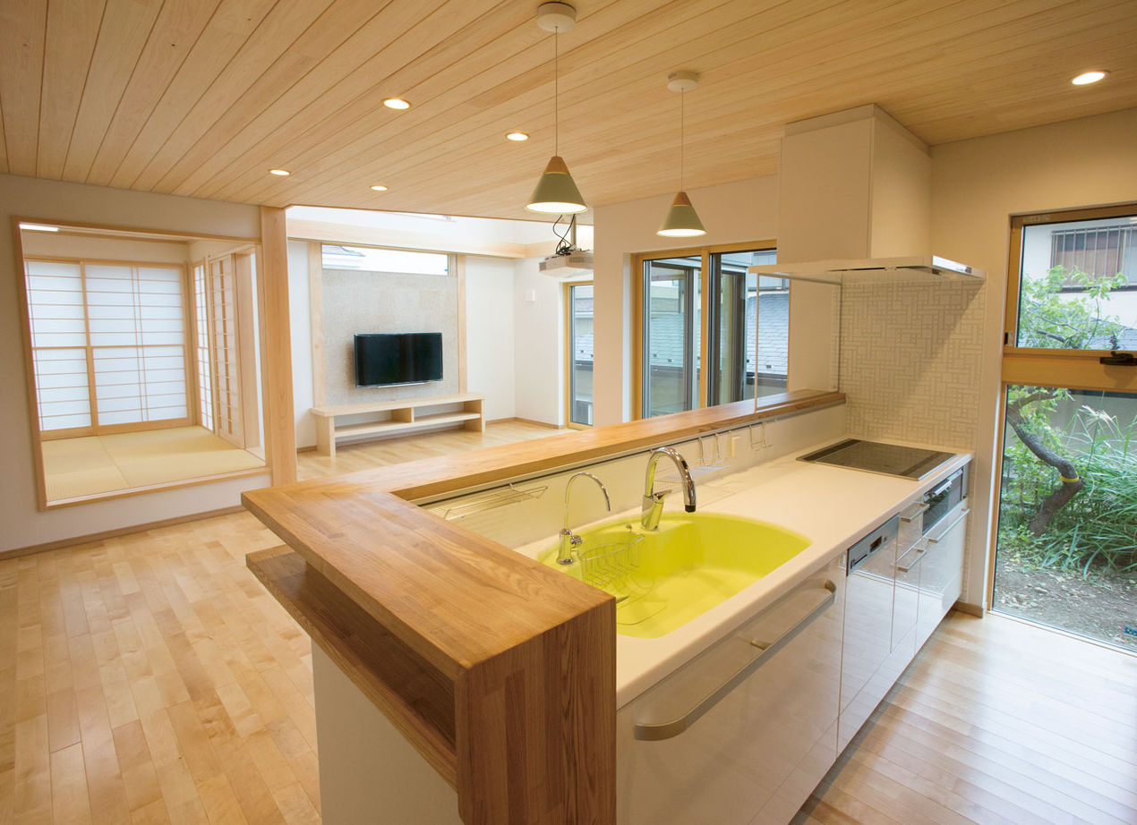 新進建設 【2500万円】趣味を楽しむ間取り。無垢材をたっぷり取り入れた和モダンの注文住宅／家の間取り図ありの建築実例画像5