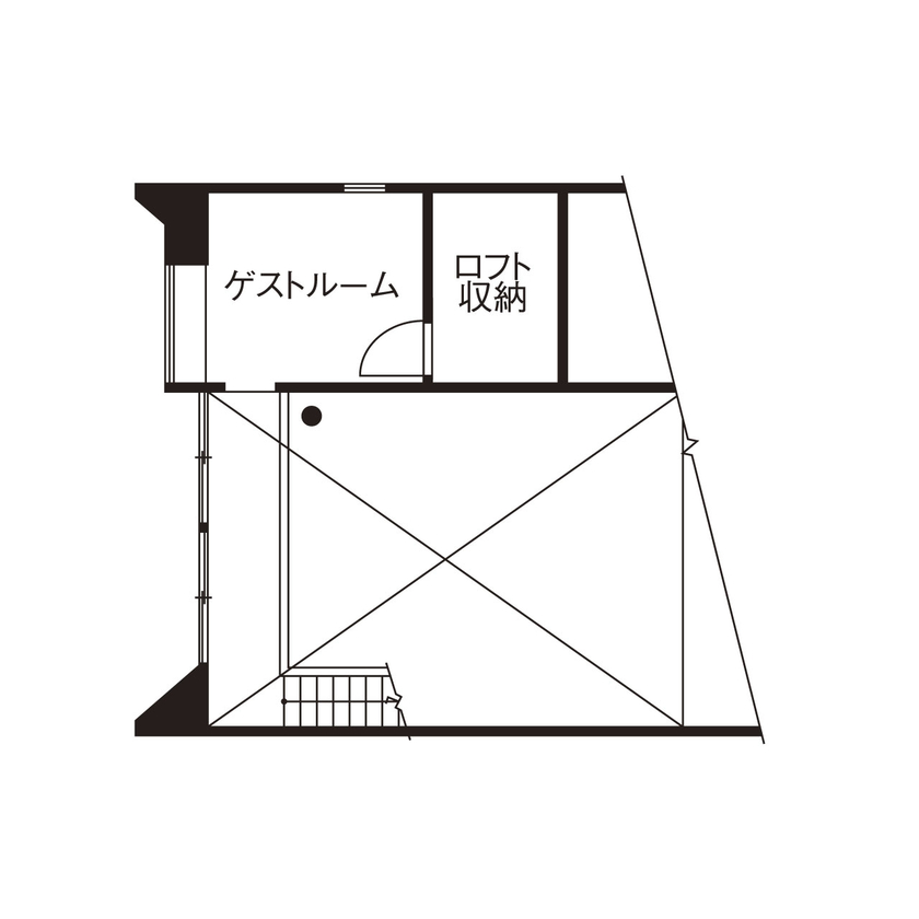 新進建設 ＜絶景の平屋＞【間取り図あり／2090万円／26坪】バスタイムも絶景！都市部から移住で叶えたリゾートライフの間取り図（2LDK＋ロフト）ロフト