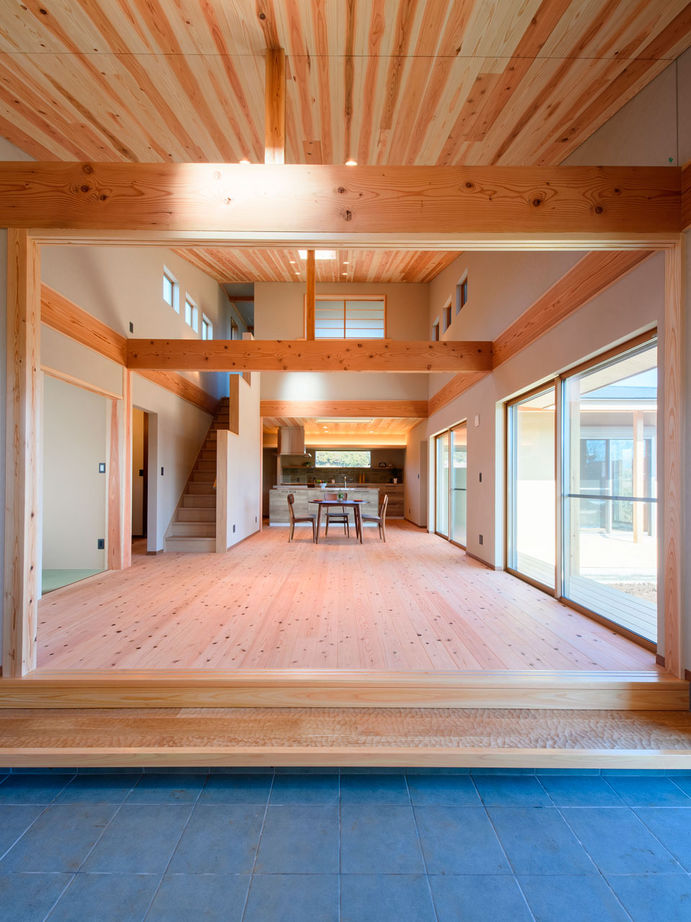 新進建設 【3500万円／延床35.2坪／間取り図あり】土地探しから対応。自然豊かな高台のロケーションに建つ平屋風の家の建築実例画像2