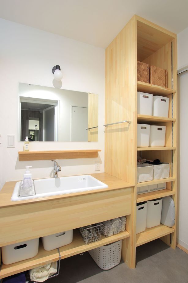 一級建築士事務所　福島工務店 【大阪府大阪市/2000万円台/狭小15坪/ビルトインガレージ】SE構法と間取りの工夫でオシャレな大空間を実現の建築実例画像7