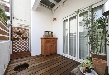 エフイーホーム 【大阪×狭小地×坪単価39.8万円～】ウッドデッキや自然素材を叶えられる重量鉄骨住宅の土地15坪の家の実例の建築実例画像6