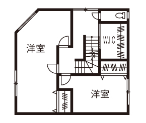 エフイーホーム 【大阪×狭小地】敷地20坪の狭小地でも重量鉄骨で寛ぎの広々フロアを　店舗併用住宅も思い通りに！｜間取りの間取り図null3階
