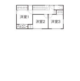 チェックハウス 【2000万円台/間取り図有】開放感たっぷりのＬＤＫはまるで南国リゾート。平屋に見える二階建ての間取り図null２階