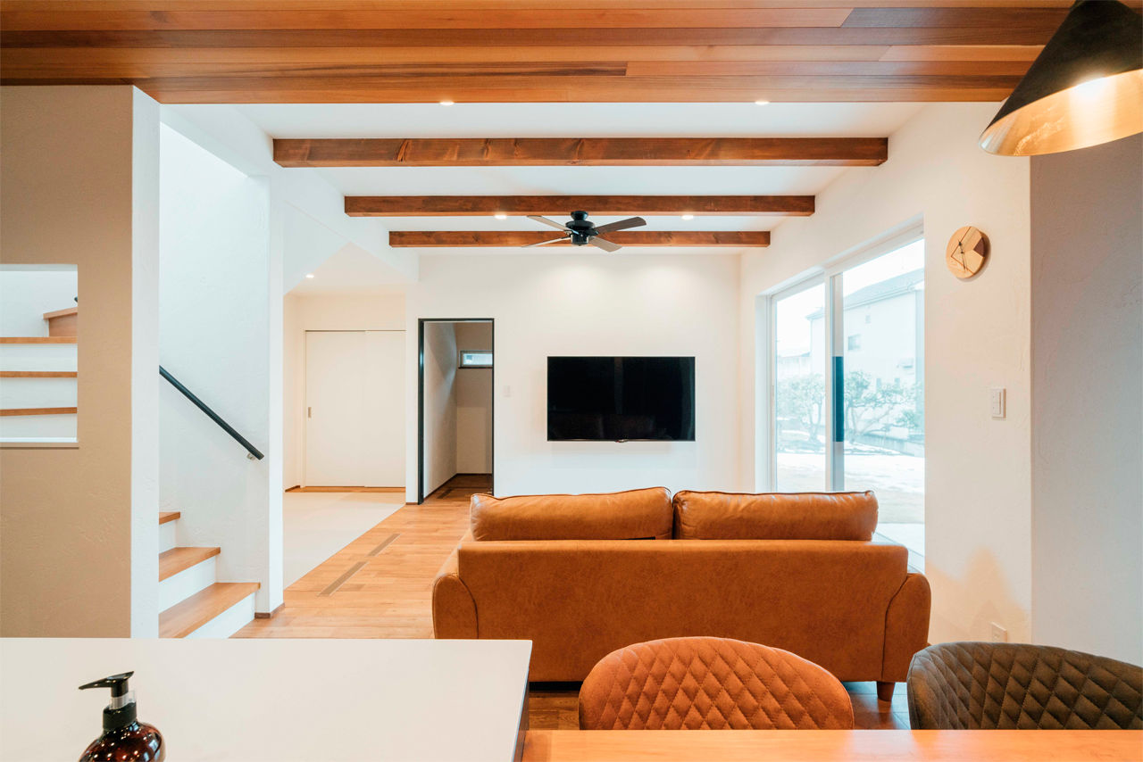 チェックハウス 【30坪台/4LDK/おうちカフェ/全館空調/間取り有】ナチュラルで寛げる“おうちカフェ”は全館空調で心地よくの建築実例画像5