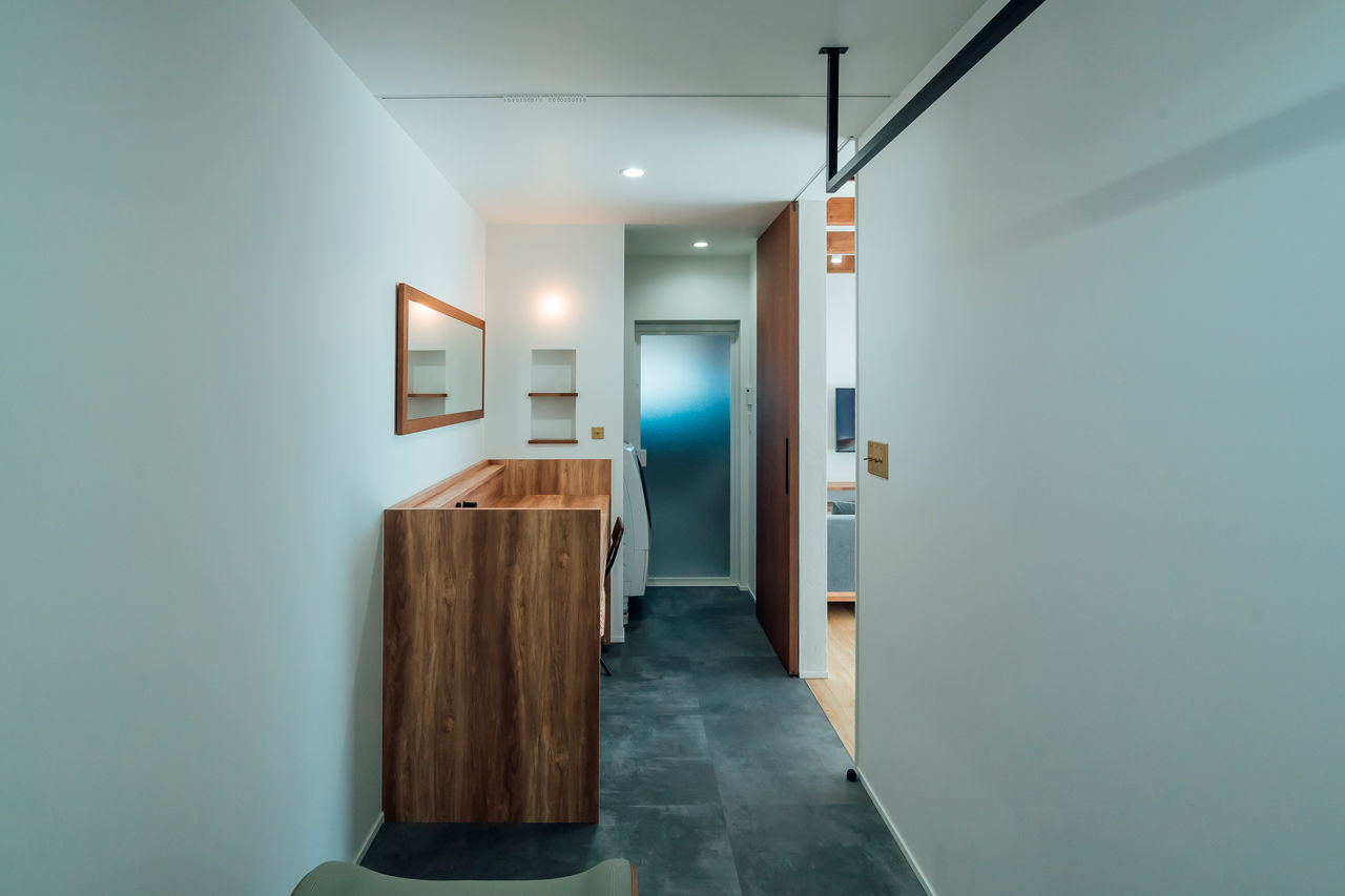 チェックハウス 【平屋/32坪/コンパクトでも開放感】ムラのある外観がかっこいい。あえて建物をナナメに配置した理由とは？の建築実例画像8