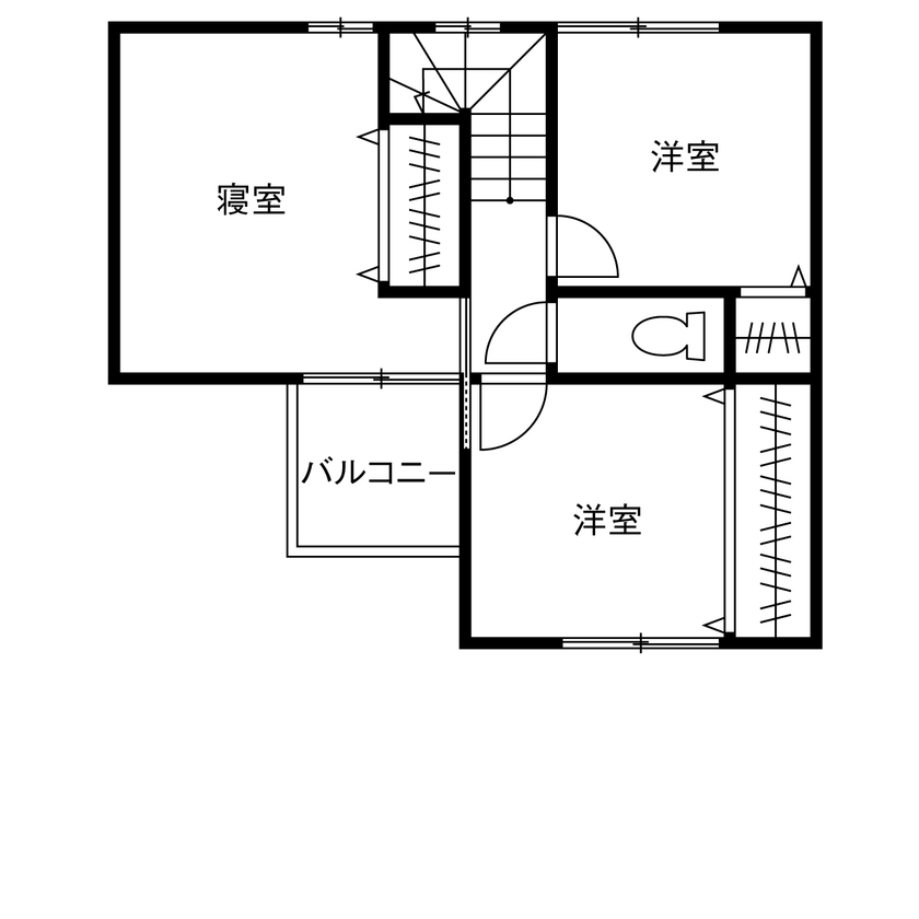 Liber（リベル） 【愛知県×ローコスト×1000万円台×間取り図×狭小住宅】狭い土地でも駐車3台、建築士の工夫でこだわりを実現の間取り図（3LDK）2階