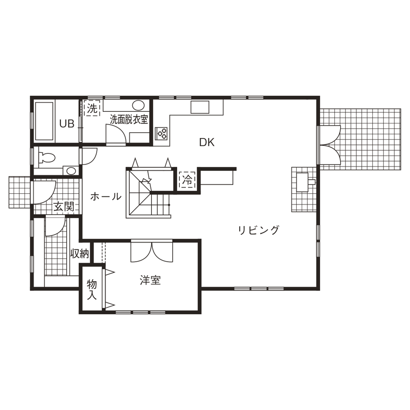 ニットーホーム イギリスのコッツウォルズのカントリーライフ。特別な空気をまとう、アンティークな住まいの間取り図null1階