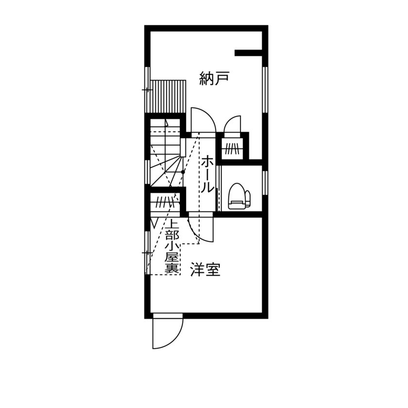 フォーライフ 【1000万円台/間取図有/狭小住宅/3階建て】経験とノウハウを活かし、16.4坪の敷地を有効活用の間取り図（1LDK）3階