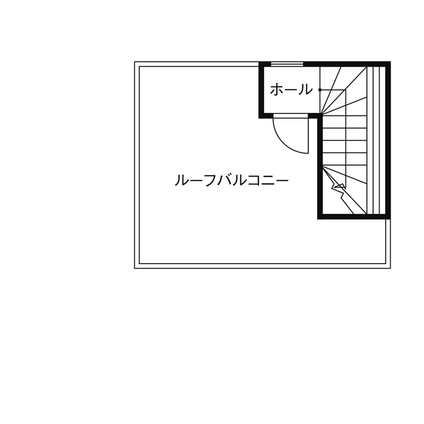 フォーライフ 【2000万円～2499万円／敷地19.8坪／間取図有】ダウンフロアリビングやルーフバルコニーで家族団欒を楽しむの間取り図（2LDK＋屋上）屋上