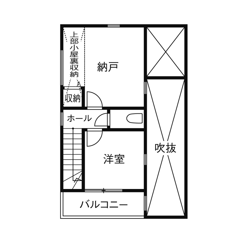 フォーライフ 【2000万円～2499万円／敷地21.6坪／間取図有】明るく開放的な２階リビングと憧れのバイクガレージを実現の間取り図（1LDK）3階