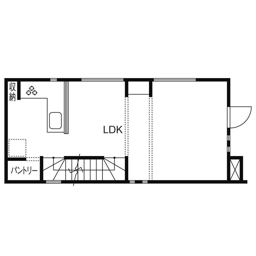 フォーライフ 【2100万円～2199万円／敷地17坪／間取図有】デザイン性と実用性を兼ね備えたプランに、建築士の施主も納得の間取り図（2LDK＋書斎＋ガレージ）2階