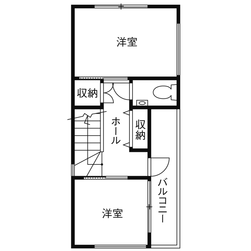 フォーライフ 【2500万円～2599万円／狭小3階建て／間取図有】陽当たりの良い角地のメリットを最大限に活かした住まいの間取り図（3LDK）３階