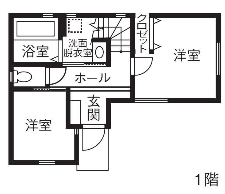 ソーラースマートグリッドホーム　三陽工務店 【1493万円/18坪/狭小/3階建て/変形地/カビ抑制工法】敷地の狭さを感じさせない広いリビングを実現した家の間取り図（4LDK）１階